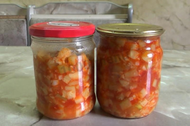 Острая закуска из кабачков на зиму