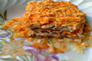 Сочный хек под вкусной шубой