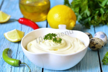 Майонез на молоке с перепелиными яйцами