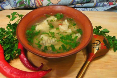 Простой суп с галушками