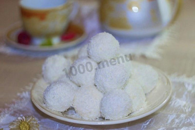 Кокосовые шарики с творогом