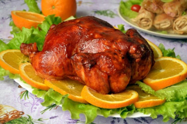 Новогодняя курица в апельсиновом соусе