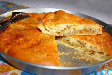 Пирог с капустой и картошкой в духовке заливной