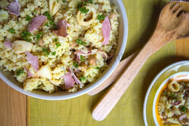 Плов с кальмарами
