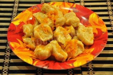 Клецки на молоке с морковью
