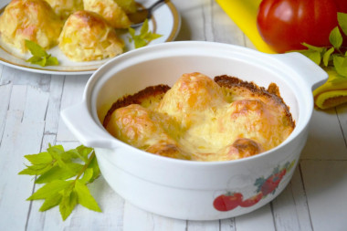 Отварная картошка запеченная в духовке с сыром