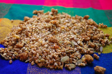 Гранола из пророщенной гречки