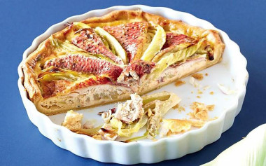 Пирог с барабулькой и фенхелем
