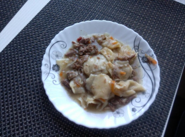 Бешбармак из мяса