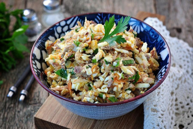 Начинка для пирога из горбуши с морковкой и яйцами
