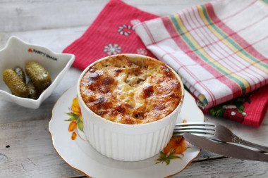 Мусака с фаршем из баранины и картофелем
