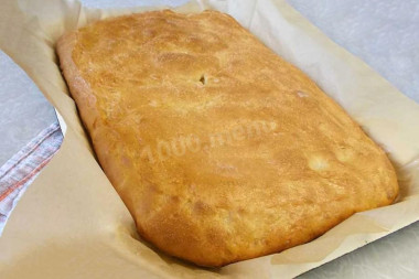 Пирог с брюшками семги