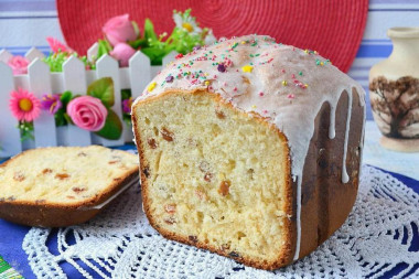Кулич в хлебопечке на сухих дрожжах