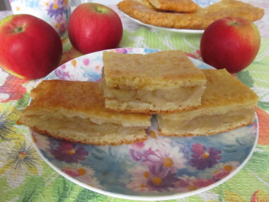 Творожный пирог с яблоками