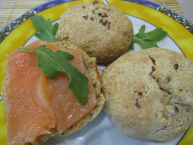 Простые пшенично ржаные булочки