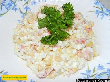 Салат крабовый с капустой