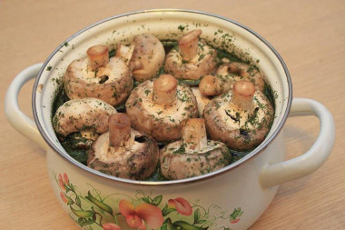Маринованные шампиньоны для шашлыка