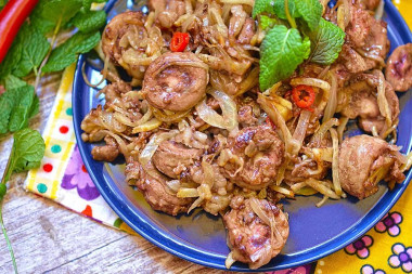 Жареные почки бараньи