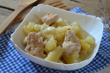Куриные грудки с картофелем в банке