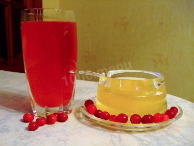 Клюквенный морс с медом