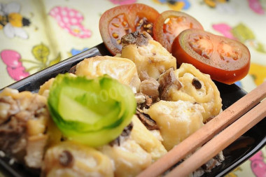Ленивые пельмени в духовке