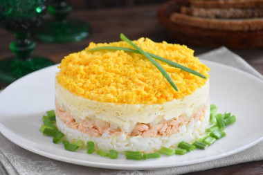 Мимоза салат классический с сыром