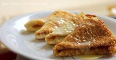 Заварные блины на молоке простые
