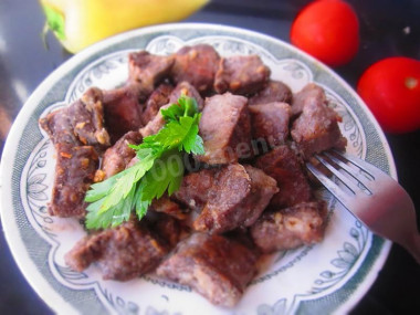 Жареное легкое на сковороде