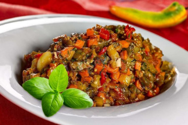 Баклажанная икра кусочками на зиму пальчики оближешь
