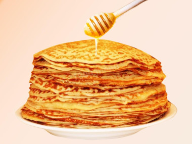 Пышные блины на молочной сыворотке