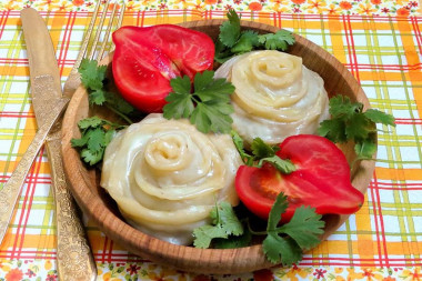 Ленивые пельмени розочки