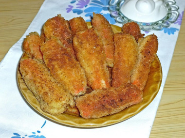 Крабовые палочки в кляре с сыром