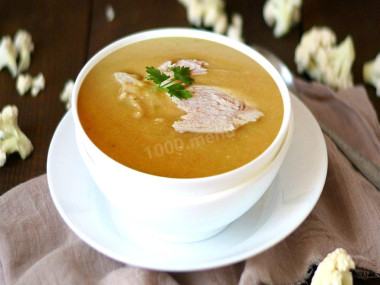 Пюре из кабачков с куриным филе