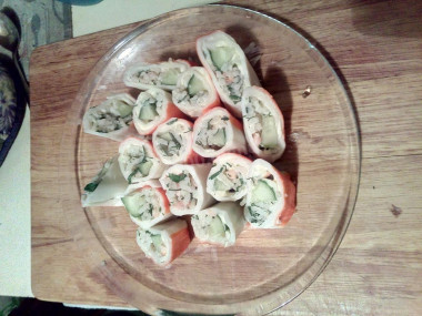 Крабовые рулетики с рисом