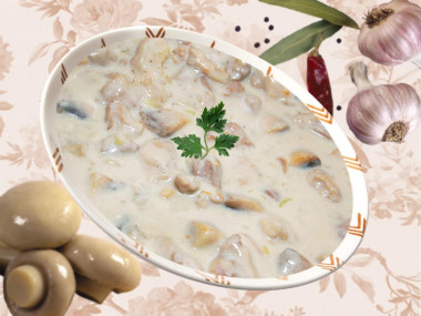 Сливочный соус с сушеными грибами