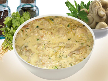 Сливочный соус с грибами к мясному блюду