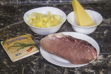 Рецепт - Свинина с ананасами и сыром - Шаг 1 - Необходимые ингредиенты