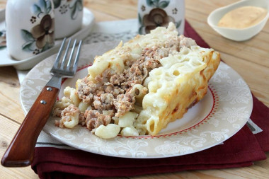 Макароны рожки с фаршем в духовке