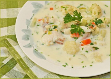 Сырная похлёбка из трески