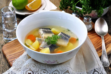 Уха на курином бульоне