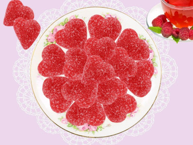 Желейные конфеты с малиной