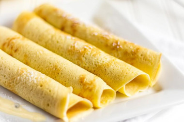 Заварные блины с дырочками