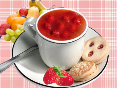 Кисель из замороженных ягод клубники