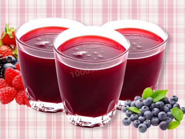 Кисель из замороженных ягод черники