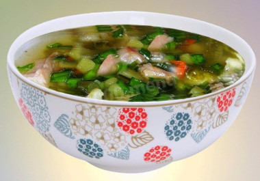 Рыбный суп из свежих карпов с овощами