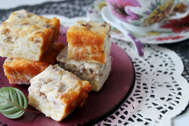 Заливной пирог с капустой и фаршем