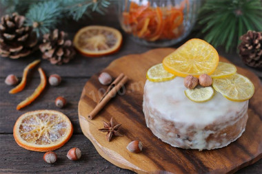 Пирог с орехами и изюмом