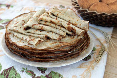 Блины с цельнозерновой мукой и крахмалом