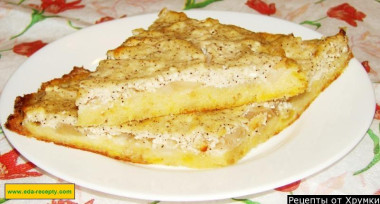 Запеканка из творога, тыквы и яблок