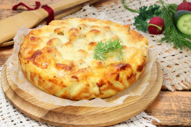 Пирог с курицей в мультиварке
